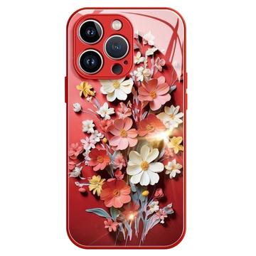 iPhone 12/12 Pro Hybrid-deksel med blomsterbukett - rød