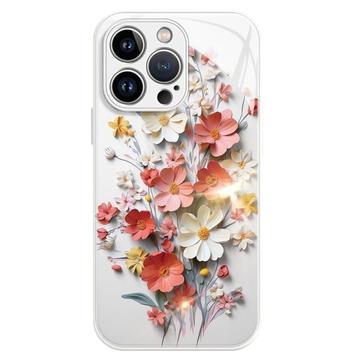 iPhone 12/12 Pro Hybrid-deksel med blomsterbukett - Hvit