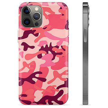 iPhone 12 Pro Max TPU-deksel - Rosa Kamuflasje