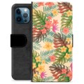 iPhone 12 Pro Premium Lommebok-deksel - Rosa Blomster