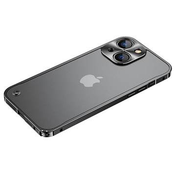 iPhone 13 Metall Bumper med Plast Bakbeskytter - Svart