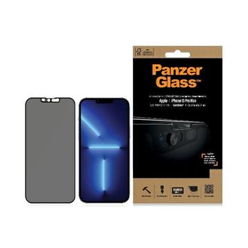 iPhone 13 Pro Max PanzerGlass Case Friendly CamSlider Privacy Skjermbeskytter Panzerglass - svart kant