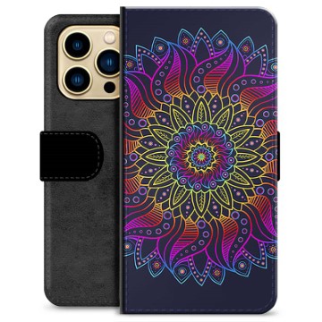 iPhone 13 Pro Max Premium Lommebok-deksel - Fargerik Mandala