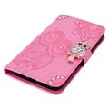 iPhone 14 Uggle Rhinestone Lommebok-deksel - Varm Rosa