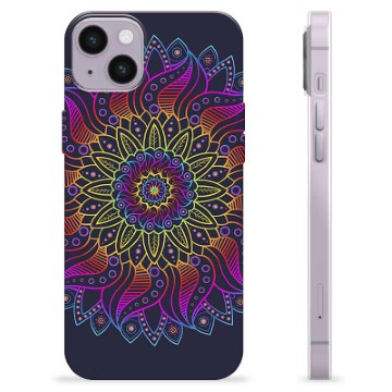 iPhone 14 Plus TPU-deksel - Fargerik Mandala