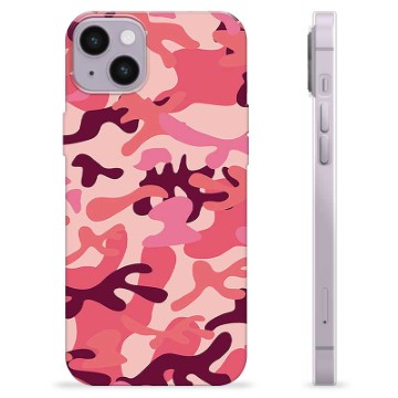 iPhone 14 Plus TPU-deksel - Rosa Kamuflasje