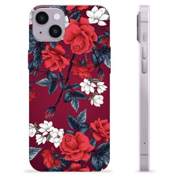 iPhone 14 Plus TPU-deksel - Vintage Blomster