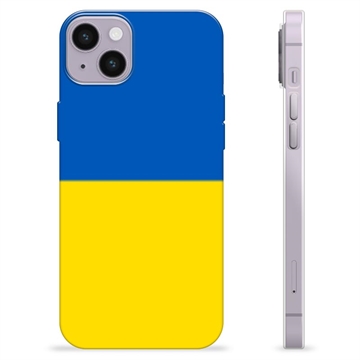 iPhone 14 Plus TPU-deksel Ukrainsk flagg - Gul og lyseblå