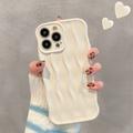 iPhone 14 Pro 3D Linear Wavy-etui - Hvit