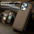 iPhone 14 Pro Max Caseme C22-etui RFID-kortlommebok - Brun