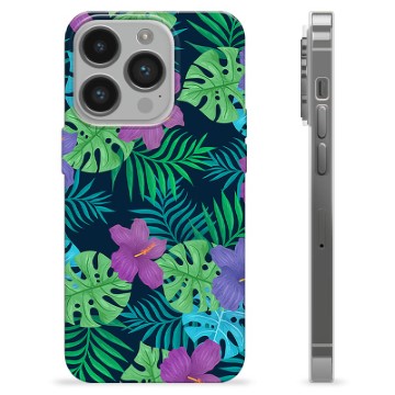 iPhone 14 Pro TPU-deksel - Tropiske Blomster