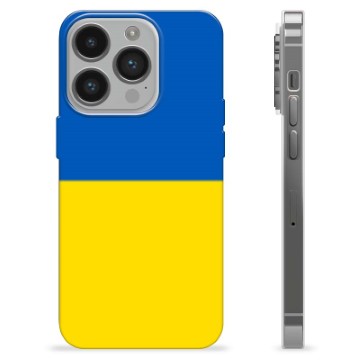 iPhone 14 Pro TPU-deksel Ukrainsk flagg - Gul og lyseblå