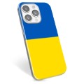 iPhone 14 Pro TPU-deksel Ukrainsk flagg - Gul og lyseblå