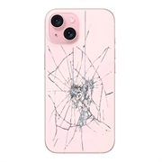 iPhone 15 Bakdeksel reparasjon - Kun Glass - Rosa