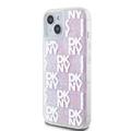 iPhone 15 DKNY Liquid Glitter Checkered Pattern Deksel