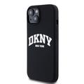 iPhone 15 DKNY Liquid Silicone Arch Logo Case - MagSafe-kompatibel - Svart