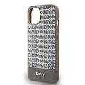 iPhone 15 DKNY Repeat Pattern Bottom Stripe Deksel - MagSafe-kompatibel