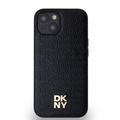 iPhone 15 DKNY Repeat Pattern Stack Logo Deksel - MagSafe-kompatibel - Svart