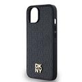 iPhone 15 DKNY Repeat Pattern Stack Logo Deksel - MagSafe-kompatibel - Svart