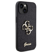 iPhone 15 Guess Fixed Glitter 4G Metal Logo Deksel