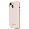 iPhone 15 Guess Iridescent Metal Script Hybrid-deksel