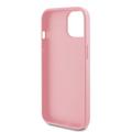 iPhone 15 Guess Iridescent Metal Script Hybrid-deksel - Rosa