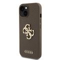 iPhone 15 Guess perforert 4G med glitterlogo Deksel - Taupe