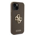 iPhone 15 Guess perforert 4G med glitterlogo Deksel - Taupe