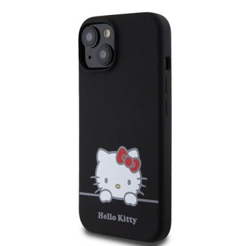 iPhone 15 Hello Kitty Daydreaming Liquid Silikondeksel - Svart