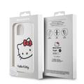 iPhone 15 Hello Kitty IML Kitty Hode-deksel - Hvit