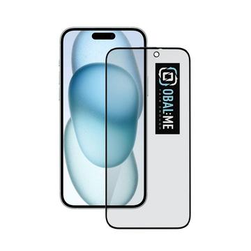 iPhone 15 Plus/16 Plus Obal:Me Privacy 5D Beskyttelsesglass - 9H - svart kant