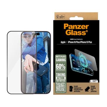 iPhone 15 Plus/16 Plus PanzerGlass Gaming Ultra-Wide Fit EasyAligner Skjermbeskyttere Panzerglass - 9H - svart kant