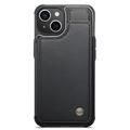 iPhone 15 Plus Caseme C22 etui RFID-kortlommebok - Svart