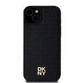 iPhone 15 Plus DKNY Repeat Pattern Stack Logo Deksel - MagSafe-kompatibel - Svart