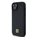 iPhone 15 Plus DKNY Repeat Pattern Stack Logo Deksel - MagSafe-kompatibel - Svart