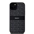 iPhone 15 Plus DKNY Repeat Pattern Tonal Stripe Deksel - svart