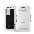 iPhone 15 Pro DKNY Flytende Silikonmetalllogo Deksel - Magsafe-kompatibel - Svart