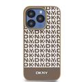 iPhone 15 Pro DKNY Repeat Pattern Bottom Stripe Deksel - MagSafe-kompatibel