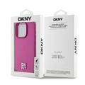 iPhone 15 Pro DKNY Repeat Pattern Stack Logo Deksel - MagSafe-kompatibel - Rosa