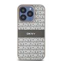 iPhone 15 Pro DKNY Repeat Pattern Tonal Stripe Deksel - Beige