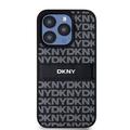 iPhone 15 Pro DKNY Repeat Pattern Tonal Stripe Deksel - svart