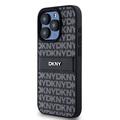 iPhone 15 Pro DKNY Repeat Pattern Tonal Stripe Deksel - svart