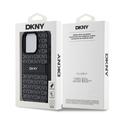 iPhone 15 Pro DKNY Repeat Pattern Tonal Stripe Deksel - svart