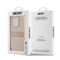 iPhone 15 Pro DKNY Repeat Pattern Tonal Stripe Deksel - Rosa