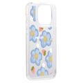 iPhone 15 Pro Fashion TPU-deksel - Blomster / jordbær