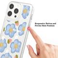 iPhone 15 Pro Fashion TPU-deksel - Blomster / jordbær