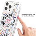 iPhone 15 Pro Fashion TPU-deksel - musikalske noter