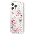 iPhone 15 Pro Fashion TPU-deksel - rosa blomster