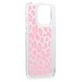 iPhone 15 Pro Fashion TPU-deksel - Rosa leopard