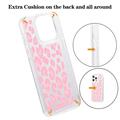 iPhone 15 Pro Fashion TPU-deksel - Rosa leopard